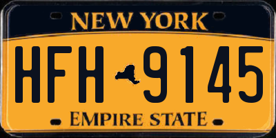 NY license plate HFH9145