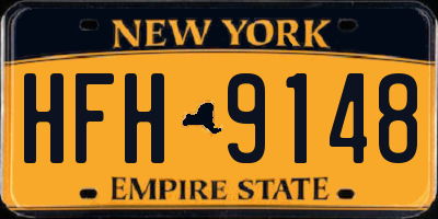NY license plate HFH9148