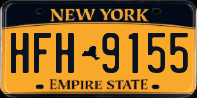 NY license plate HFH9155