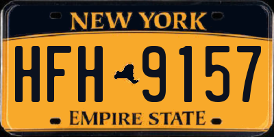 NY license plate HFH9157