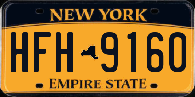 NY license plate HFH9160