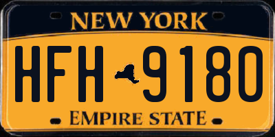 NY license plate HFH9180