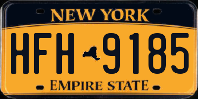 NY license plate HFH9185