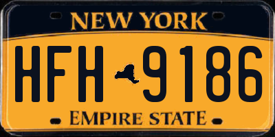 NY license plate HFH9186
