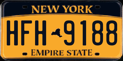 NY license plate HFH9188