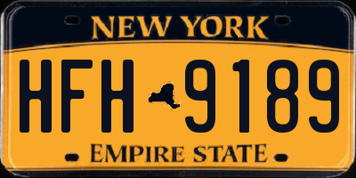 NY license plate HFH9189