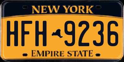 NY license plate HFH9236
