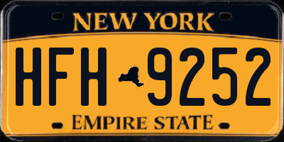 NY license plate HFH9252