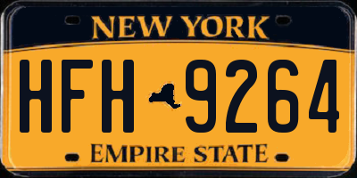 NY license plate HFH9264