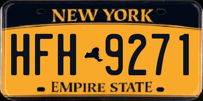 NY license plate HFH9271