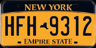 NY license plate HFH9312
