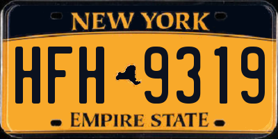 NY license plate HFH9319