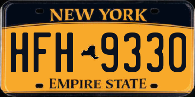 NY license plate HFH9330