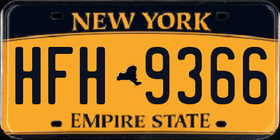 NY license plate HFH9366