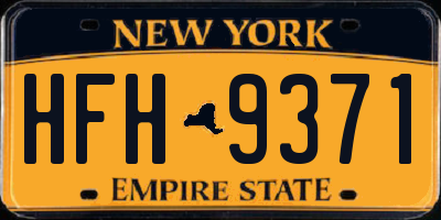 NY license plate HFH9371