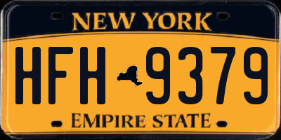 NY license plate HFH9379
