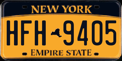 NY license plate HFH9405