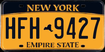 NY license plate HFH9427