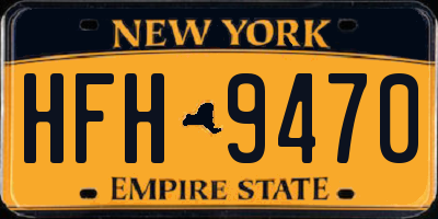 NY license plate HFH9470