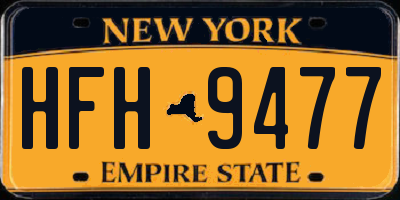 NY license plate HFH9477