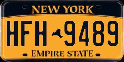 NY license plate HFH9489