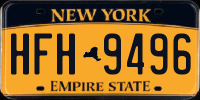 NY license plate HFH9496