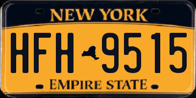 NY license plate HFH9515