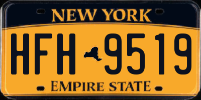 NY license plate HFH9519