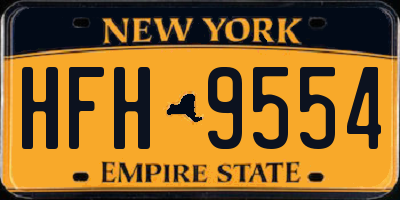 NY license plate HFH9554