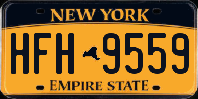 NY license plate HFH9559
