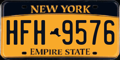 NY license plate HFH9576