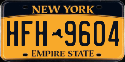 NY license plate HFH9604