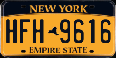 NY license plate HFH9616