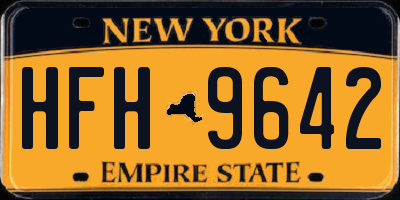 NY license plate HFH9642