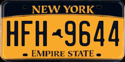 NY license plate HFH9644