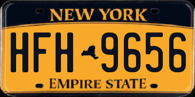 NY license plate HFH9656