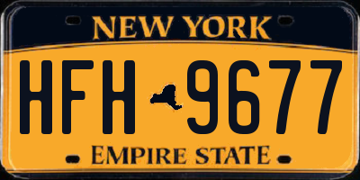 NY license plate HFH9677