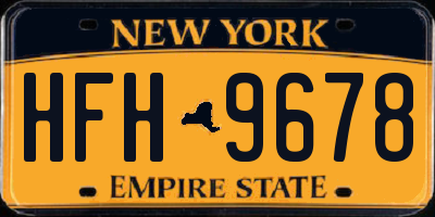 NY license plate HFH9678
