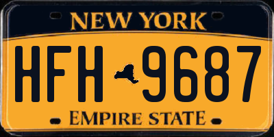 NY license plate HFH9687