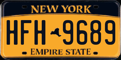 NY license plate HFH9689