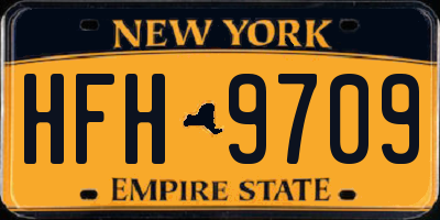 NY license plate HFH9709