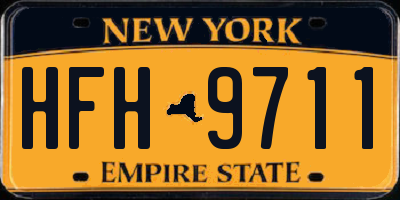 NY license plate HFH9711