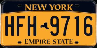 NY license plate HFH9716