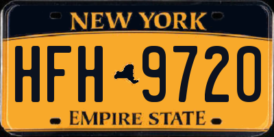 NY license plate HFH9720