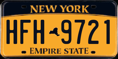NY license plate HFH9721