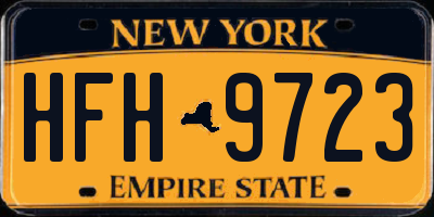NY license plate HFH9723
