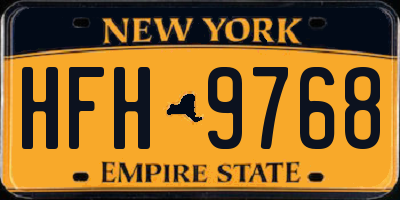 NY license plate HFH9768