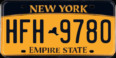 NY license plate HFH9780