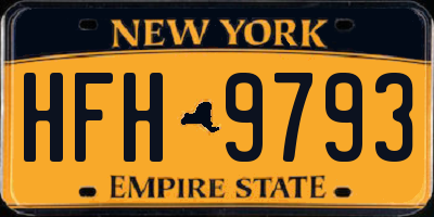 NY license plate HFH9793