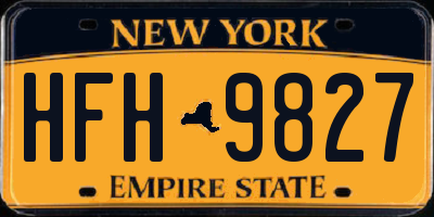NY license plate HFH9827